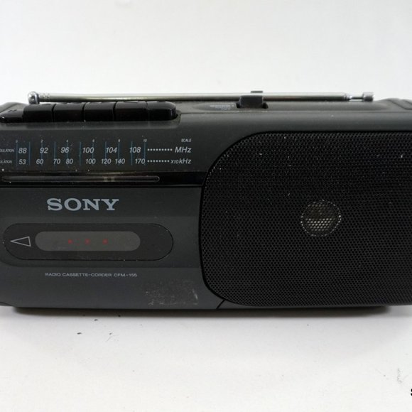 Sony CFM-155 Portable AM FM Radio Cassette Player Recorder Tested Antenna - Picture 2 of 11